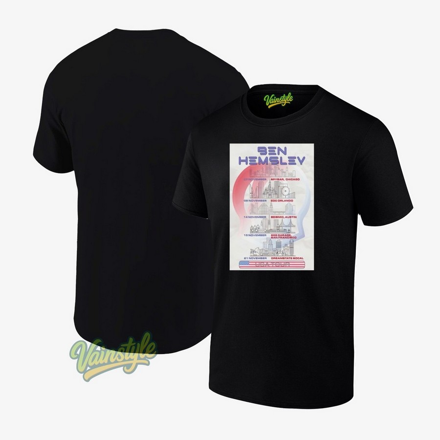 Ben Hemsley American Tour 2025 Poster T-Shirt Ben Hemsley American Tour 2025 Poster T-Shirt