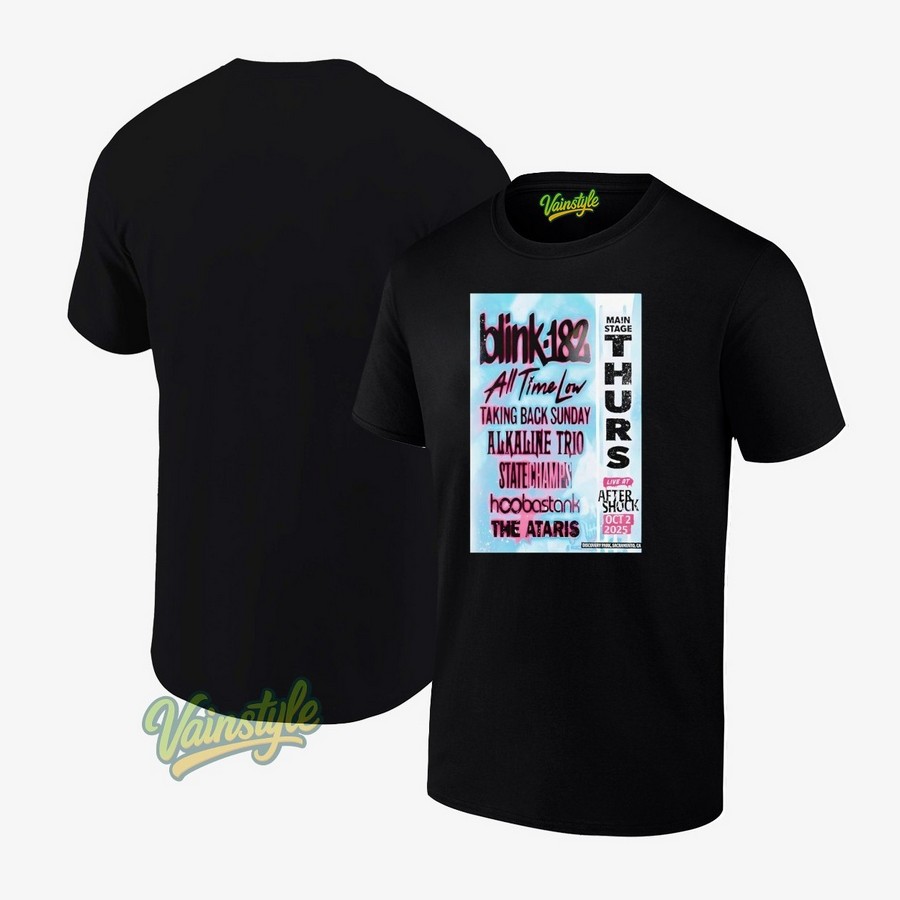 Blink 182 Sacramento Ca Oct 2 2025 Poster T-Shirt Blink 182 Sacramento Ca Oct 2 2025 Poster T-Shirt