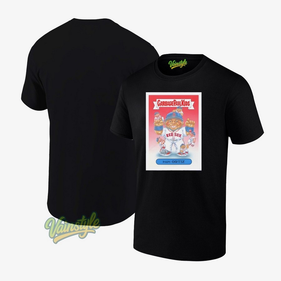 Boston Red Sox Garbage Pail Kids Papi Ortiz T-Shirt Boston Red Sox Garbage Pail Kids Papi Ortiz T-Shirt