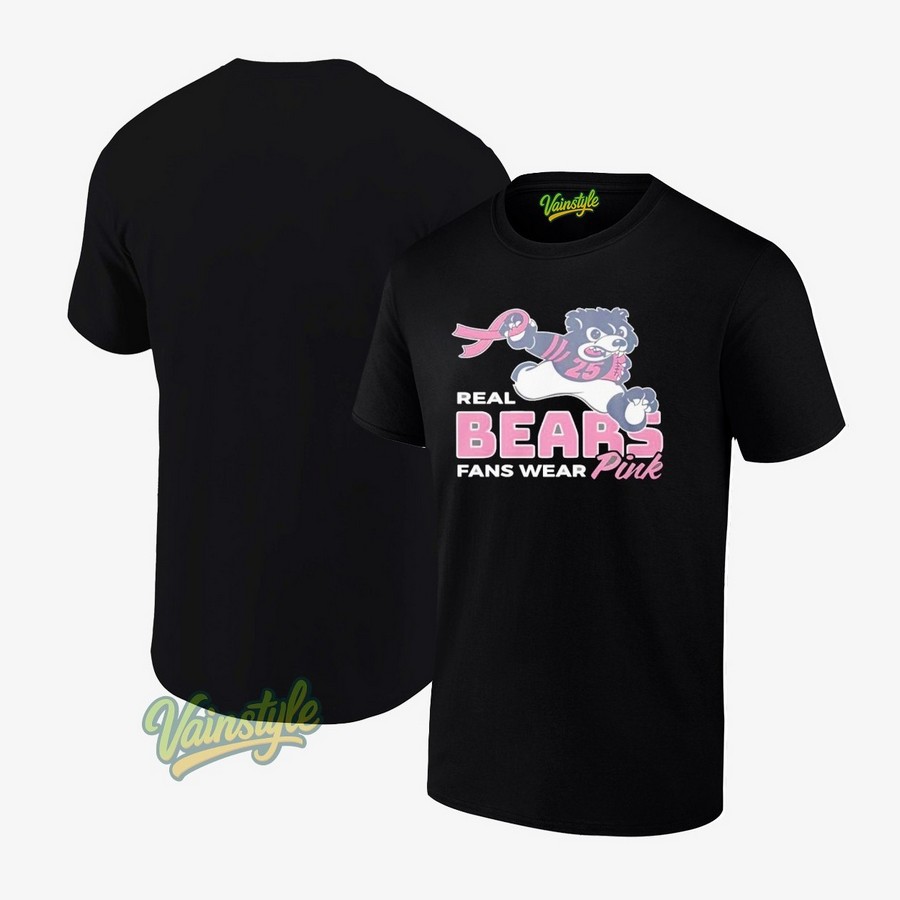 Caleb Williams Real Bears Fans Wear Pink T-Shirt