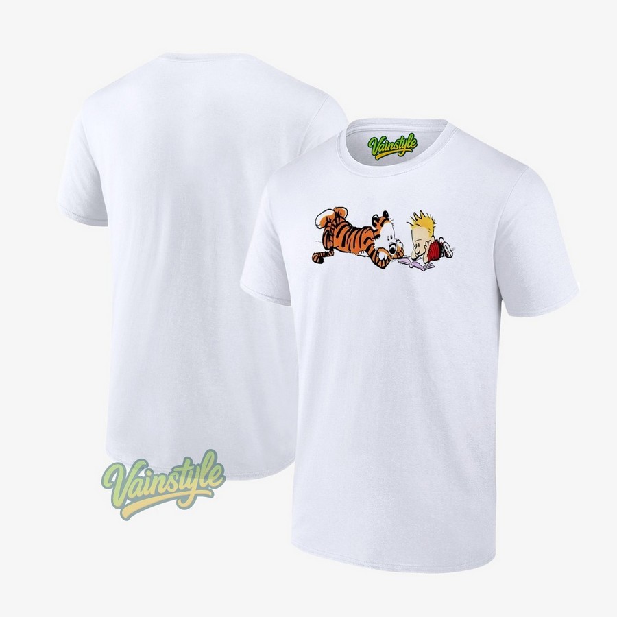 Calvin And Hobbes Reading Book T-Shirt