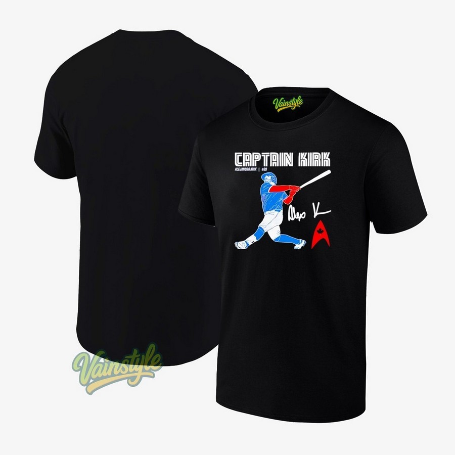 Captain Kirk Alejandro Kirk Toronto Blue Jays Baseball Signature T-Shirt Captain Kirk Alejandro Kirk Toronto Blue Jays Baseball Signature T-Shirt