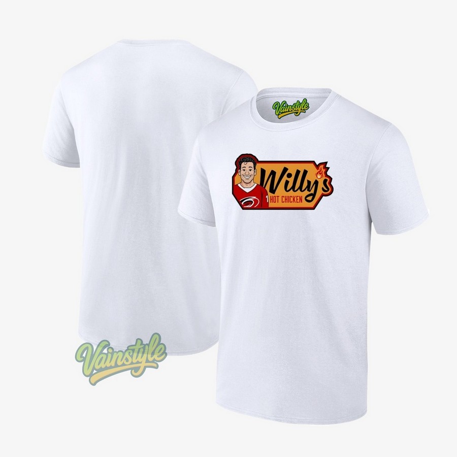 Carolina Hurricanes Willy's Hot Chicken Hockey T-Shirt Carolina Hurricanes Willy's Hot Chicken Hockey T-Shirt