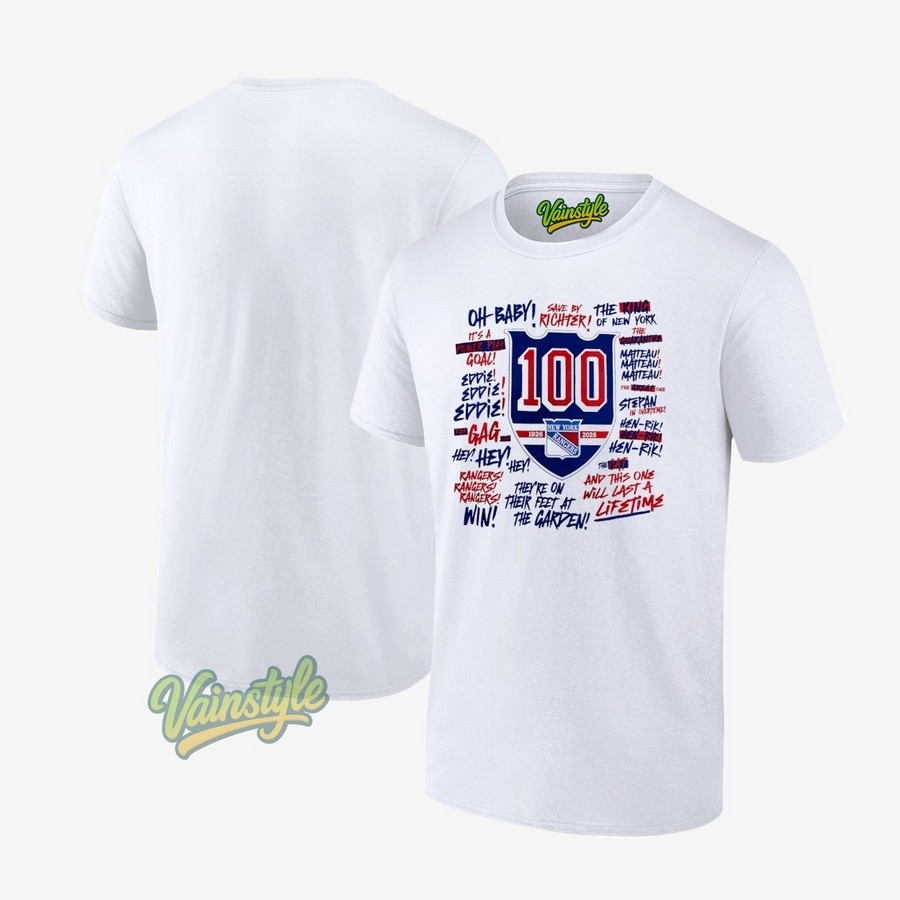 Celebration 100th Anniversary Of The New York Rangers Ice Hockey Team T-Shirt Celebration 100th Anniversary Of The New York Rangers Ice Hockey Team T-Shirt