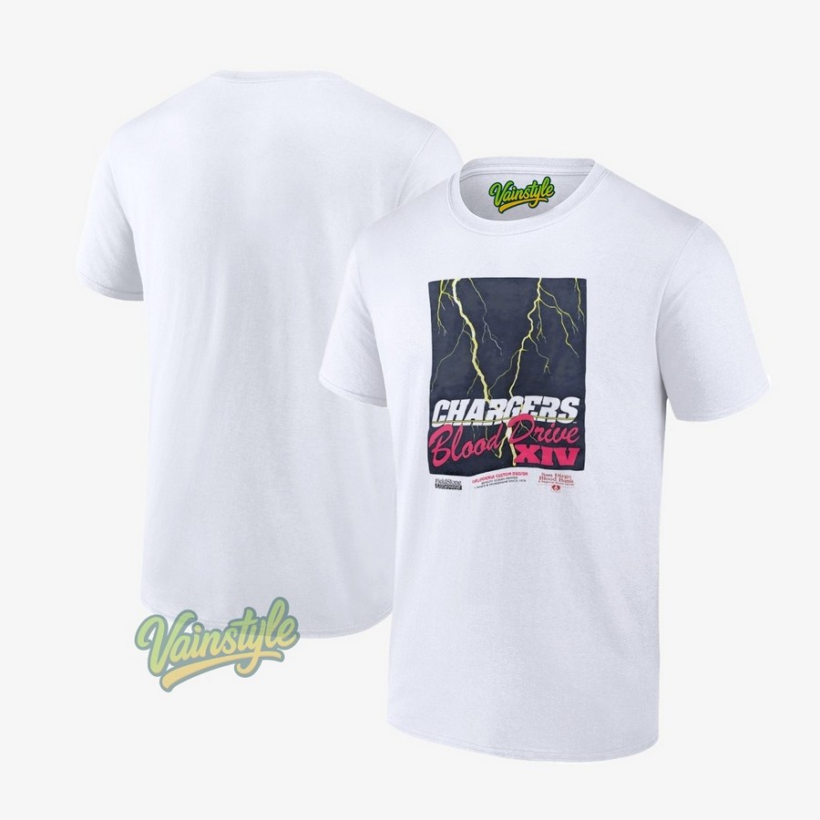 Chargers Blood Drive Xiv Lighting T-Shirt Chargers Blood Drive Xiv Lighting T-Shirt