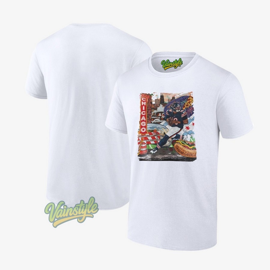 Chicago Bears X Pizza And Hot Dog Chicago T-Shirt Chicago Bears X Pizza And Hot Dog Chicago T-Shirt
