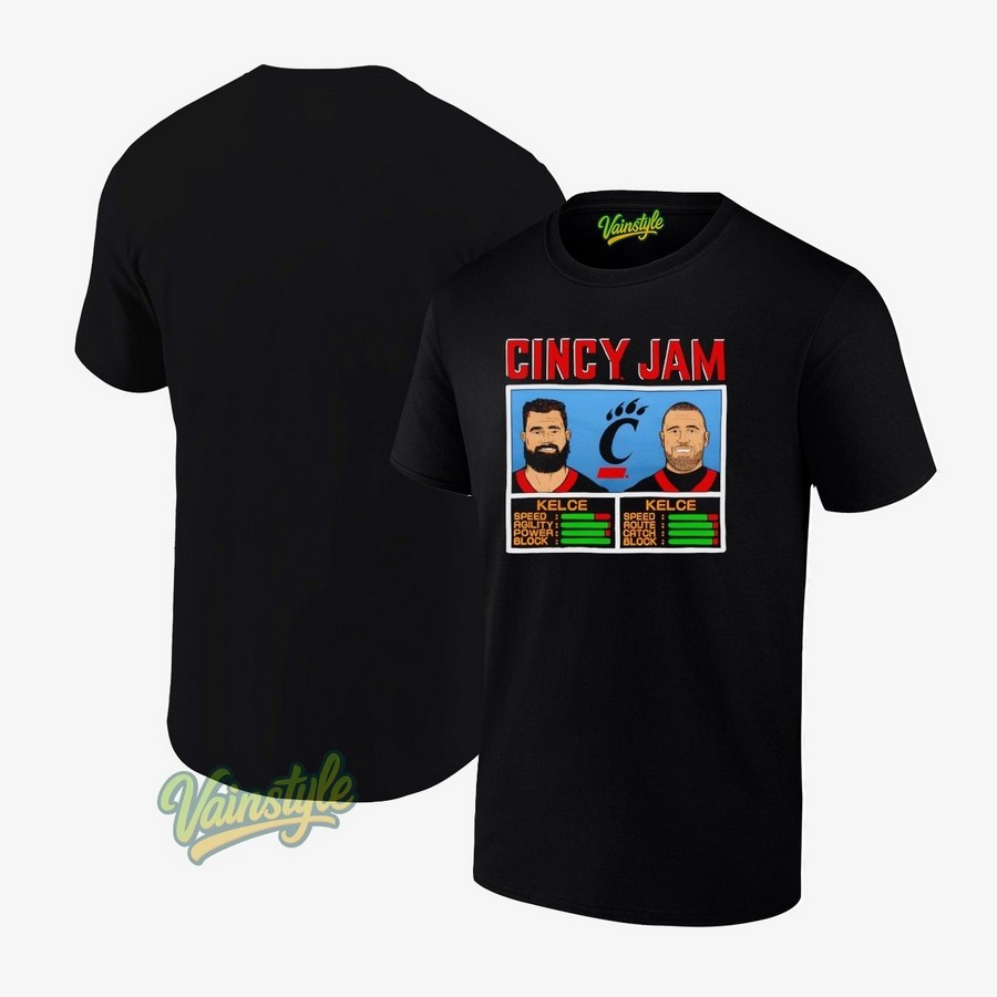 Cincinnati Bearcats Cincy Jam Jason Kelce And Travis Kelce T-Shirt Cincinnati Bearcats Cincy Jam Jason Kelce And Travis Kelce T-Shirt