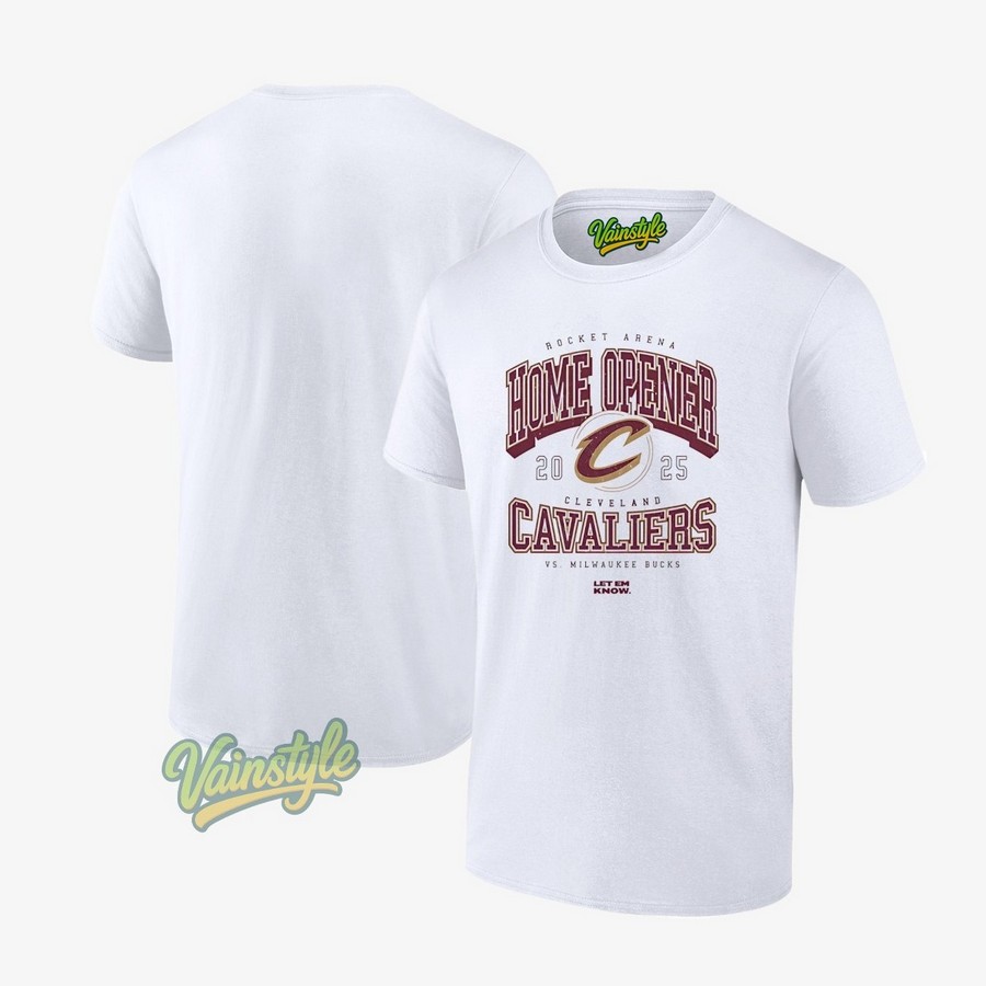 Cleveland Cavaliers Vs Milwaukee Bucks Rocket Arena Home Opener 2025 T-Shirt Cleveland Cavaliers Vs Milwaukee Bucks Rocket Arena Home Opener 2025 T-Shirt