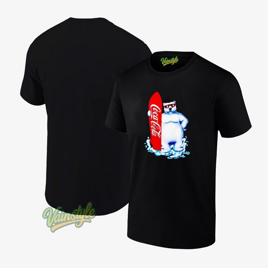Coca-Cola 1995 Surfboard Polar Bear T-Shirt Coca-Cola 1995 Surfboard Polar Bear T-Shirt
