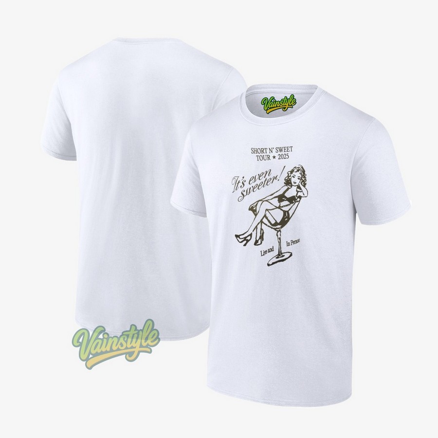 Cocktail Glass Short N’ Sweet Tour 2025 It’s Even Sweeter Live And In Person T-Shirt Cocktail Glass Short N’ Sweet Tour 2025 It’s Even Sweeter Live And In Person T-Shirt