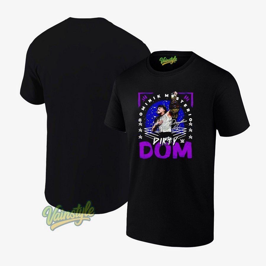Dominik Mysterio Dirty Dom Champion Signature T-Shirt Dominik Mysterio Dirty Dom Champion Signature T-Shirt