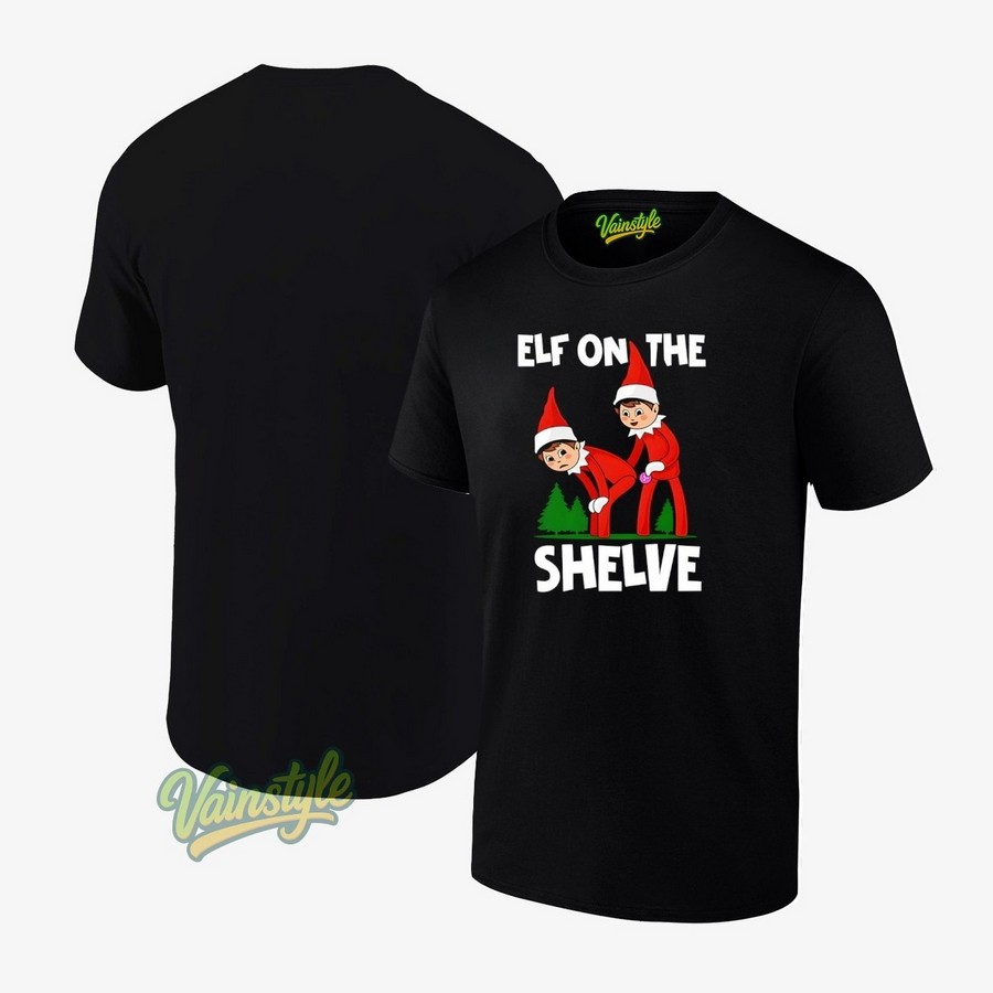 Elf On The Shelve Christmas T-Shirt