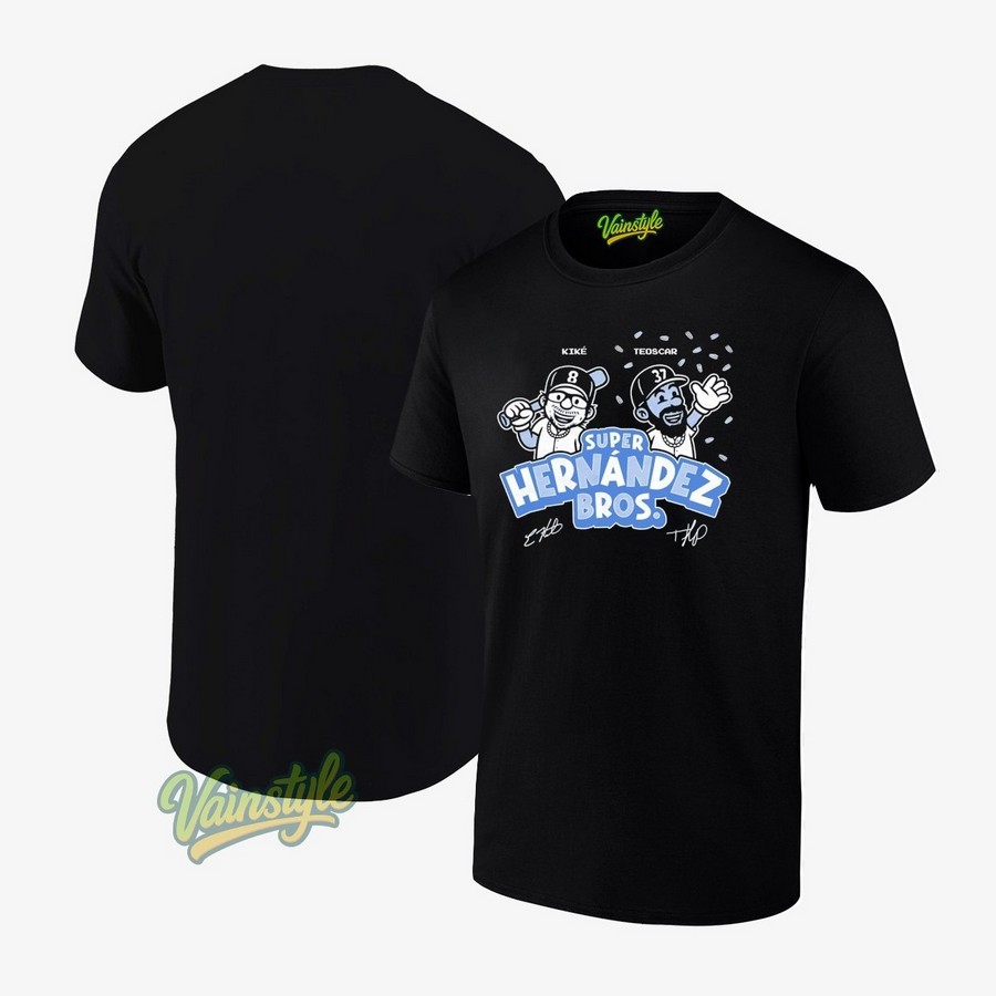 Enrique Hernandez And Teoscar Hernandez Los Angeles Dodgers Super Hernandez Bros T-Shirt Enrique Hernandez And Teoscar Hernandez Los Angeles Dodgers Super Hernandez Bros T-Shirt