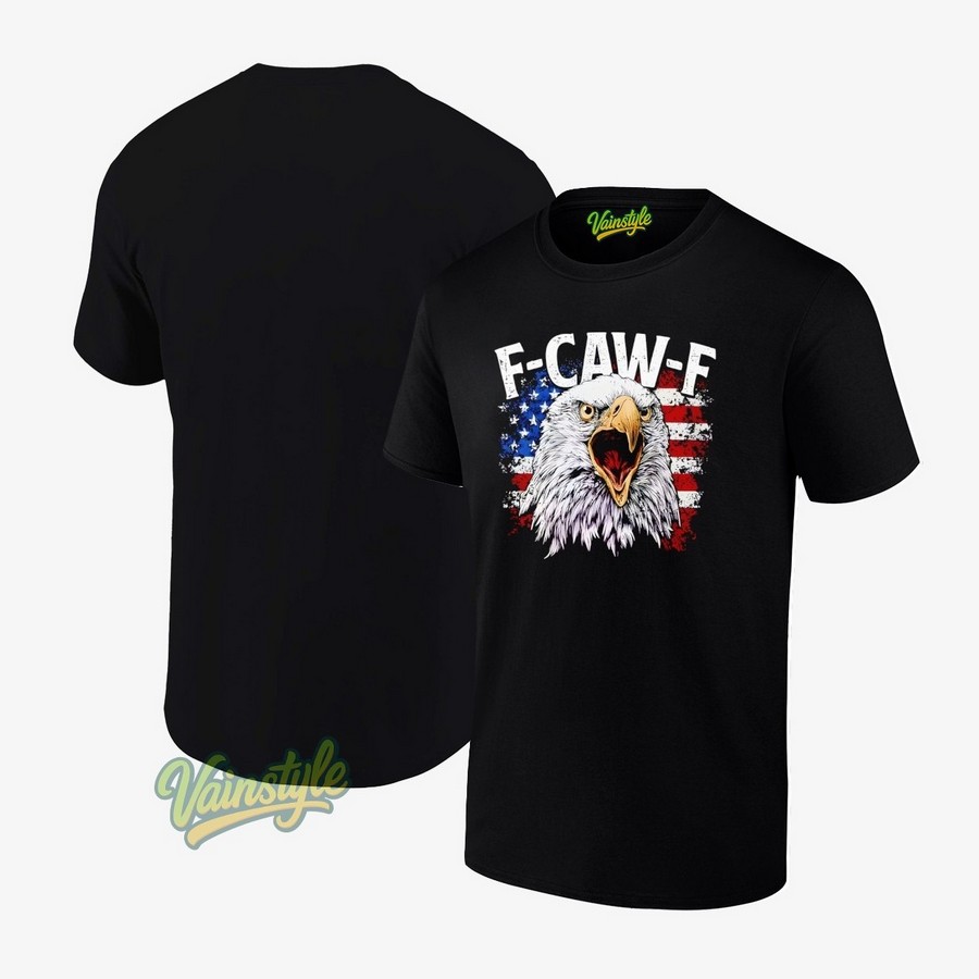 F-Caw-F Eagles Usa Flag T-Shirt