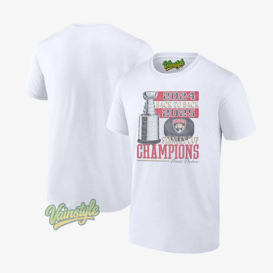 Florida Panthers Back To Back Stanley Cup Champions 2024-2025 Hockey T-Shirt Florida Panthers Back To Back Stanley Cup Champions 2024-2025 Hockey T-Shirt