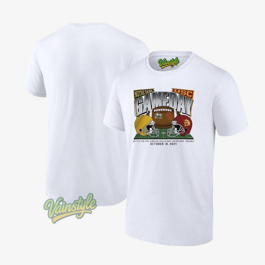 Gameday Notre Dame Fighting Irish Vs Usc Trojans 2025 T-Shirt Gameday Notre Dame Fighting Irish Vs Usc Trojans 2025 T-Shirt