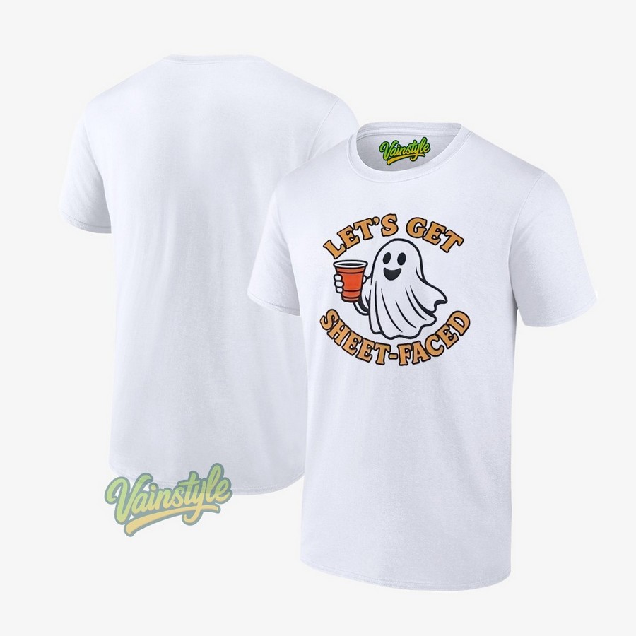 Ghost Let’s Get Sheet-Faced Halloween T-Shirt