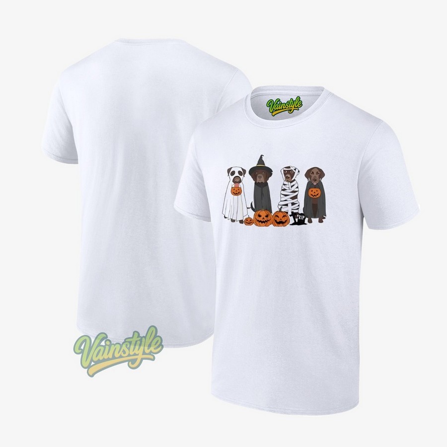 Halloween Brown Labrador Dogs T-Shirt Halloween Brown Labrador Dogs T-Shirt