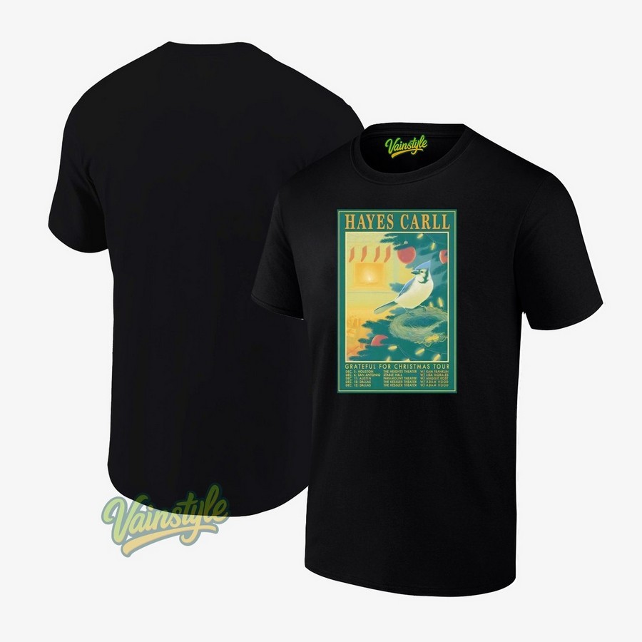 Hayes Carll Grateful For Christmas Tour 2025 Poster T-Shirt Hayes Carll Grateful For Christmas Tour 2025 Poster T-Shirt