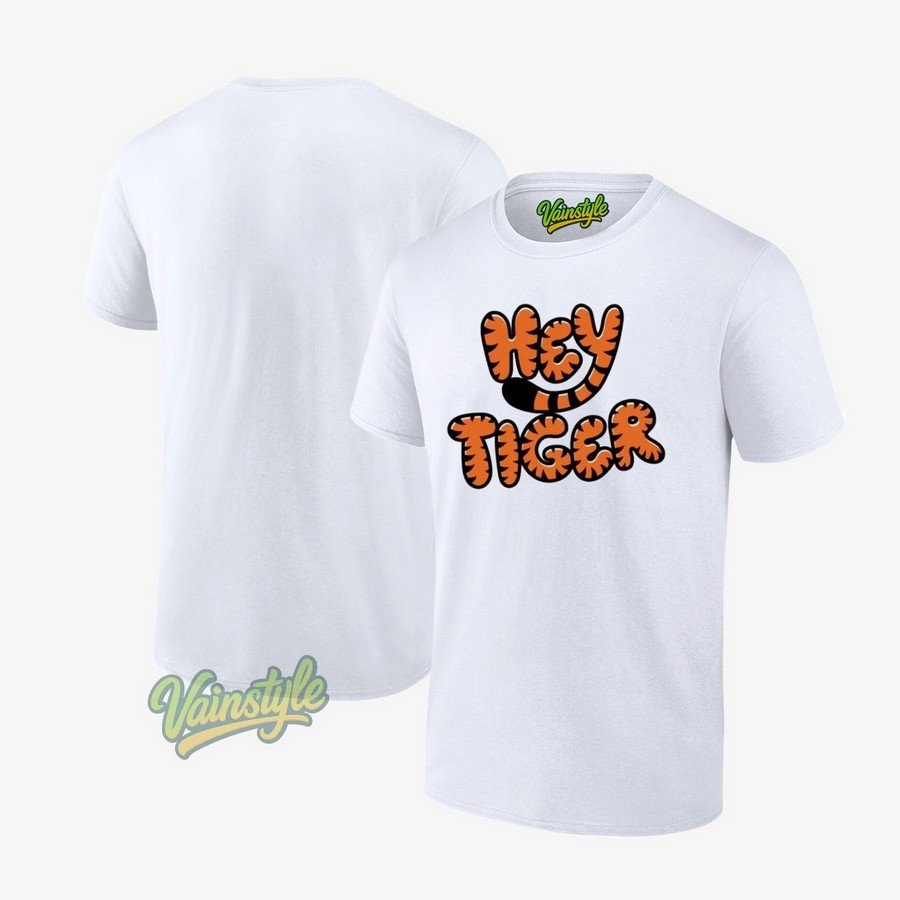 Hey Tiger Bubble Letter T-Shirt