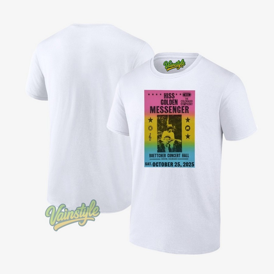 Hiss Golden Messenger Tour Denver Co 10 25 2025 Poster T-Shirt