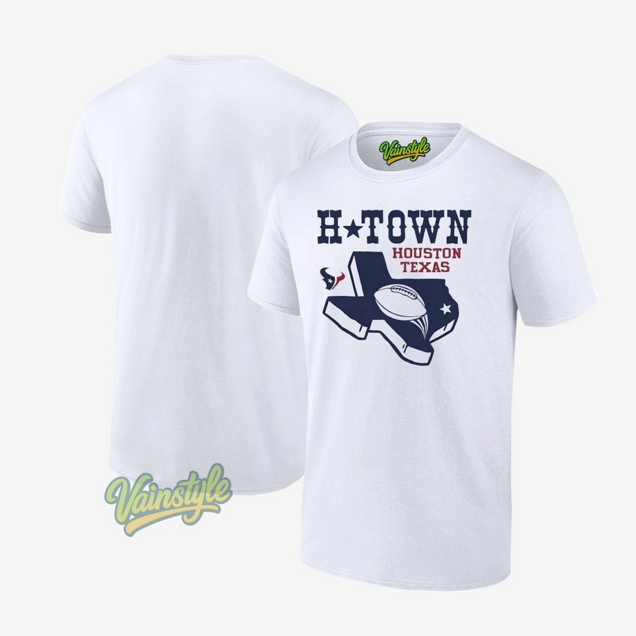 Houston Texans H Town Football Map T-Shirt Houston Texans H Town Football Map T-Shirt