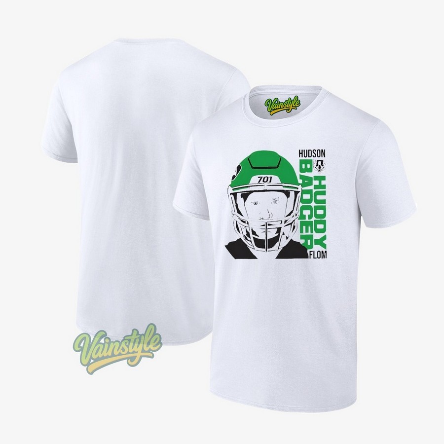 Hudson Flom Huddy Badger Football T-Shirt