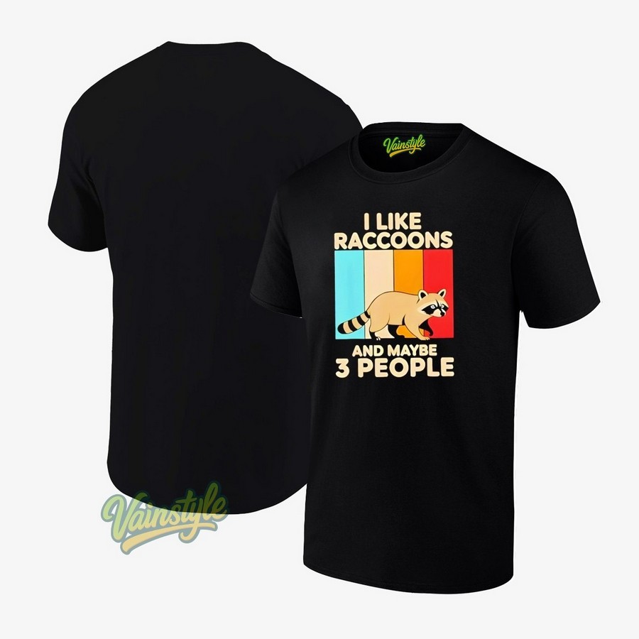 I Like Racoon Lover And Maybe 3 People Vintage T-Shirt