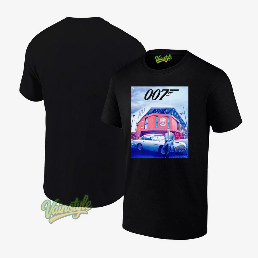 James Bond X Aston Martin Db5 007 Liverpool Stadium T-Shirt James Bond X Aston Martin Db5 007 Liverpool Stadium T-Shirt