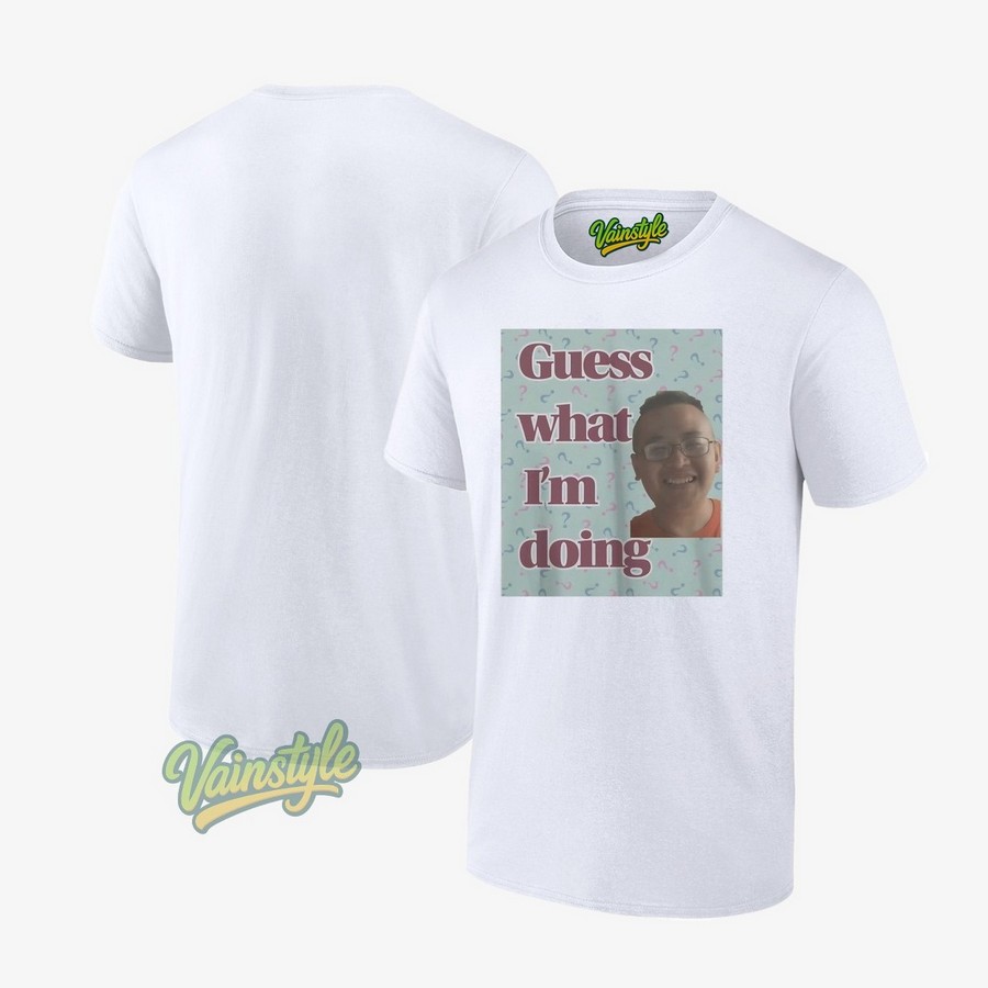 James Cage White Guess What I'm Doing T-Shirt James Cage White Guess What I'm Doing T-Shirt