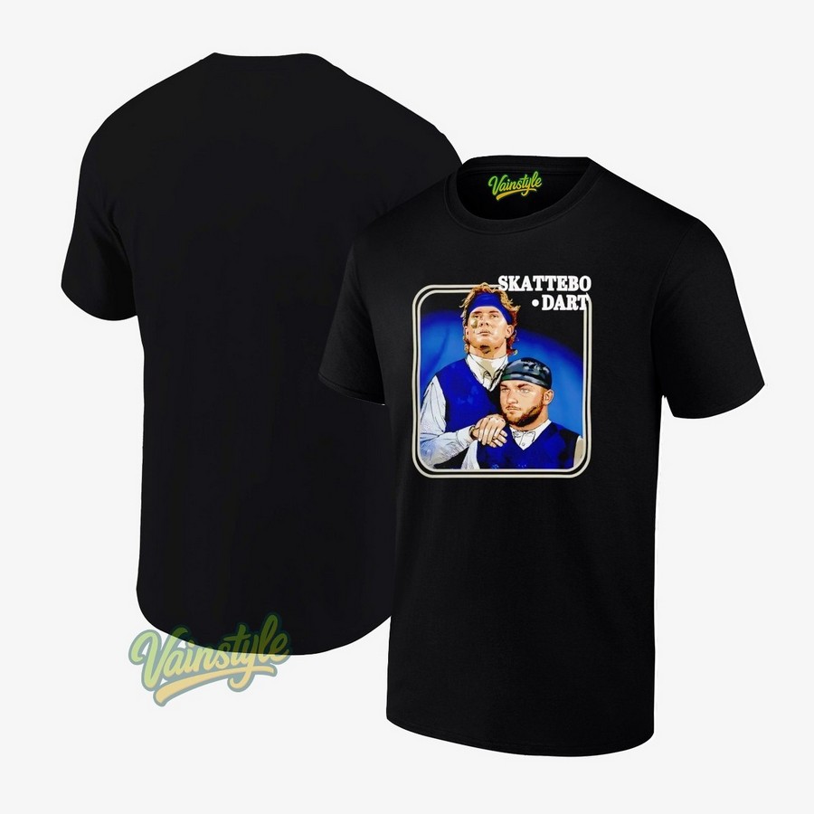 Jaxson Dart And Cam Skattebo Step Brothers New York Giants Football Cartoon T-Shirt