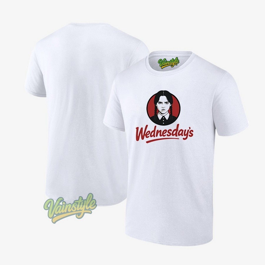 Jenna Ortega Wednesday's Wendy's Logo T-Shirt Jenna Ortega Wednesday's Wendy's Logo T-Shirt