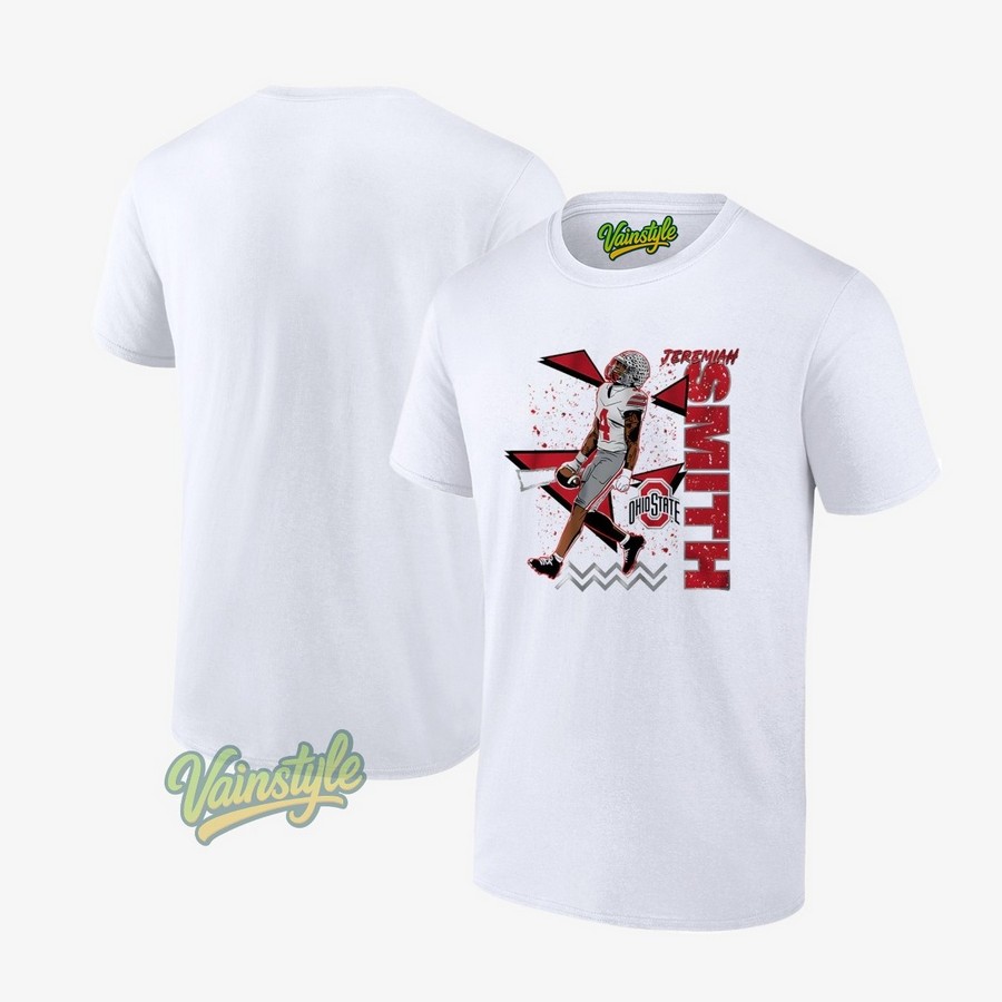 Jeremiah Smith Ohio State Buckeyes National Championship Football T-Shirt Jeremiah Smith Ohio State Buckeyes National Championship Football T-Shirt