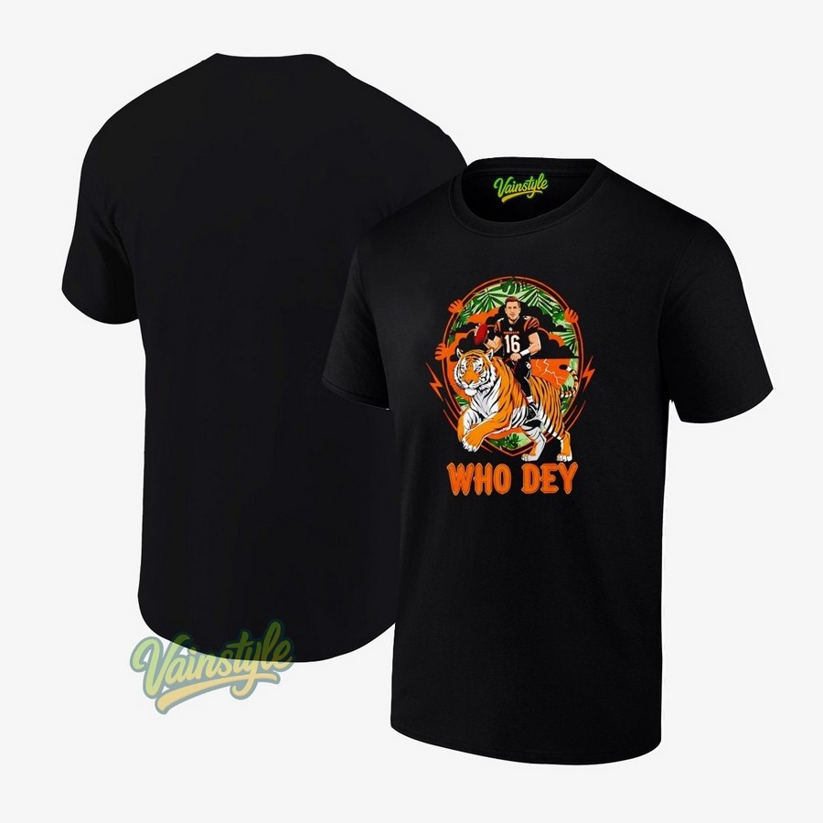Joe Burrow Who Dey Cincinnati Bengals Football T-Shirt