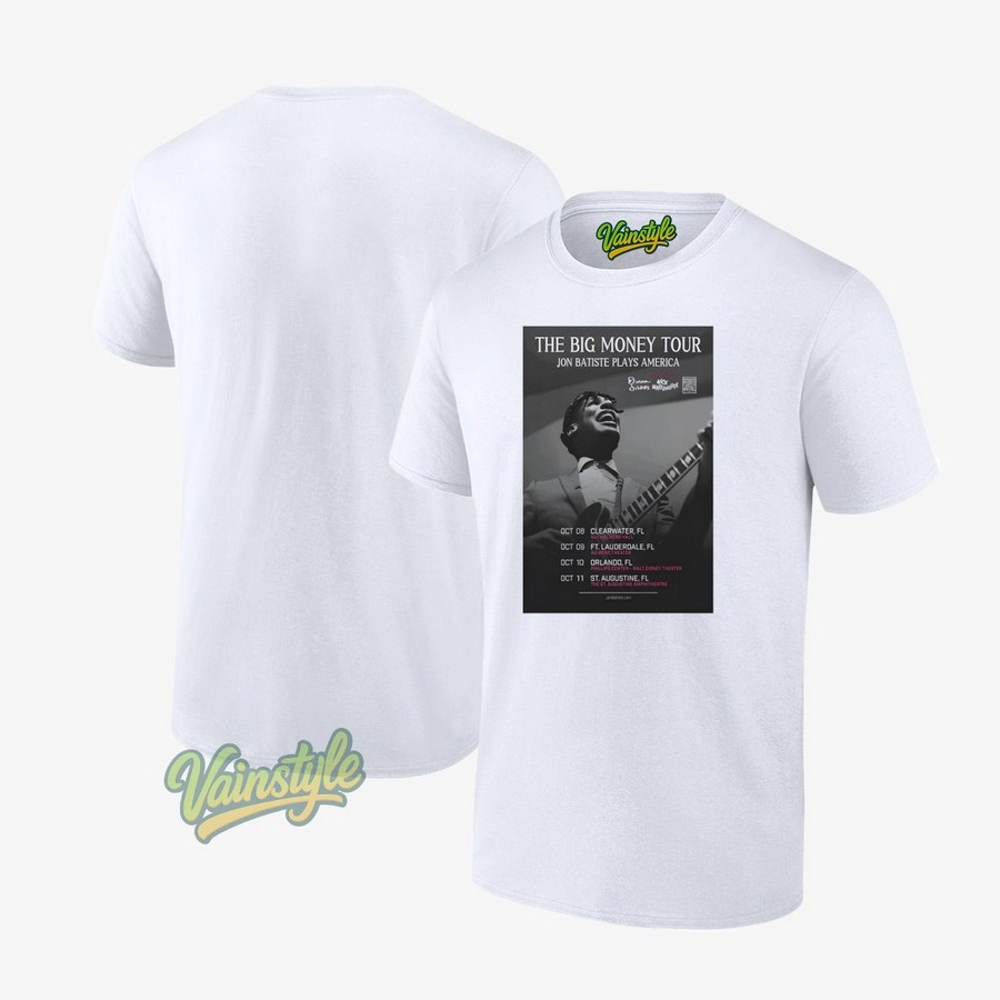 Jon Batiste Plays America The Big Money Tour Florida Oct 2025 Poster T-Shirt Jon Batiste Plays America The Big Money Tour Florida Oct 2025 Poster T-Shirt