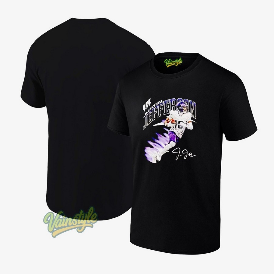 Justin Jefferson Minnesota Vikings Signature Player Logo T-Shirt