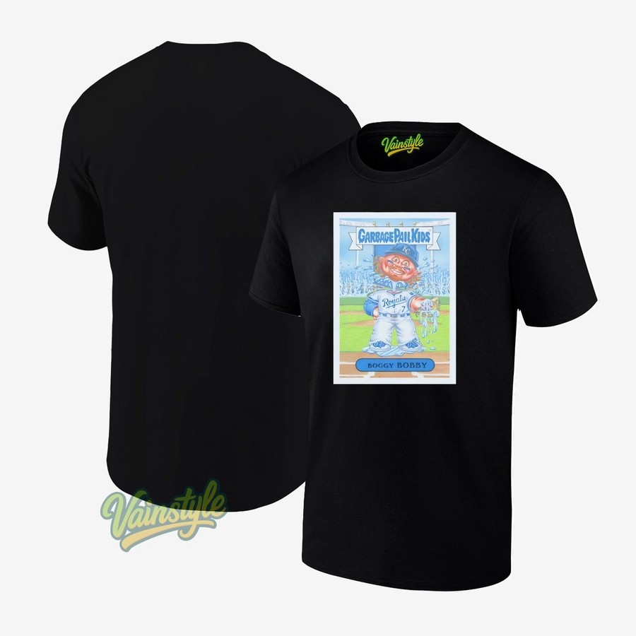 Kansas City Royals Garbage Pail Kids Boggy Bobby T-Shirt Kansas City Royals Garbage Pail Kids Boggy Bobby T-Shirt