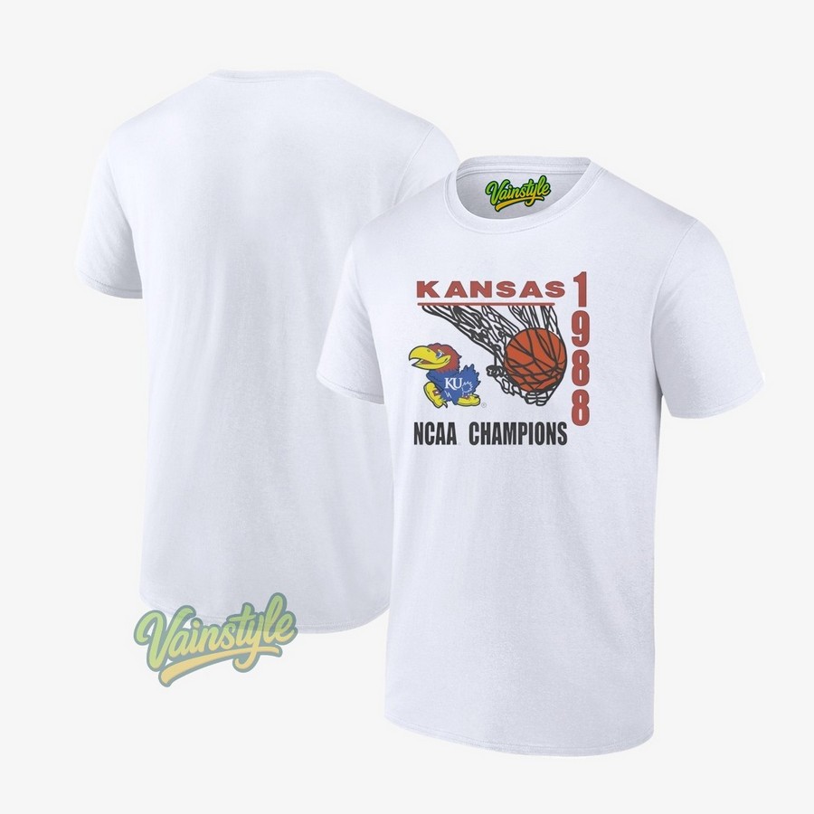 Kansas Jayhawks 1988 National Champions Basketball T-Shirt