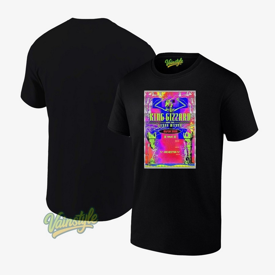 King Gizzard And The Lizard Wizard Eu Uk Tour 2025 Poster T-Shirt
