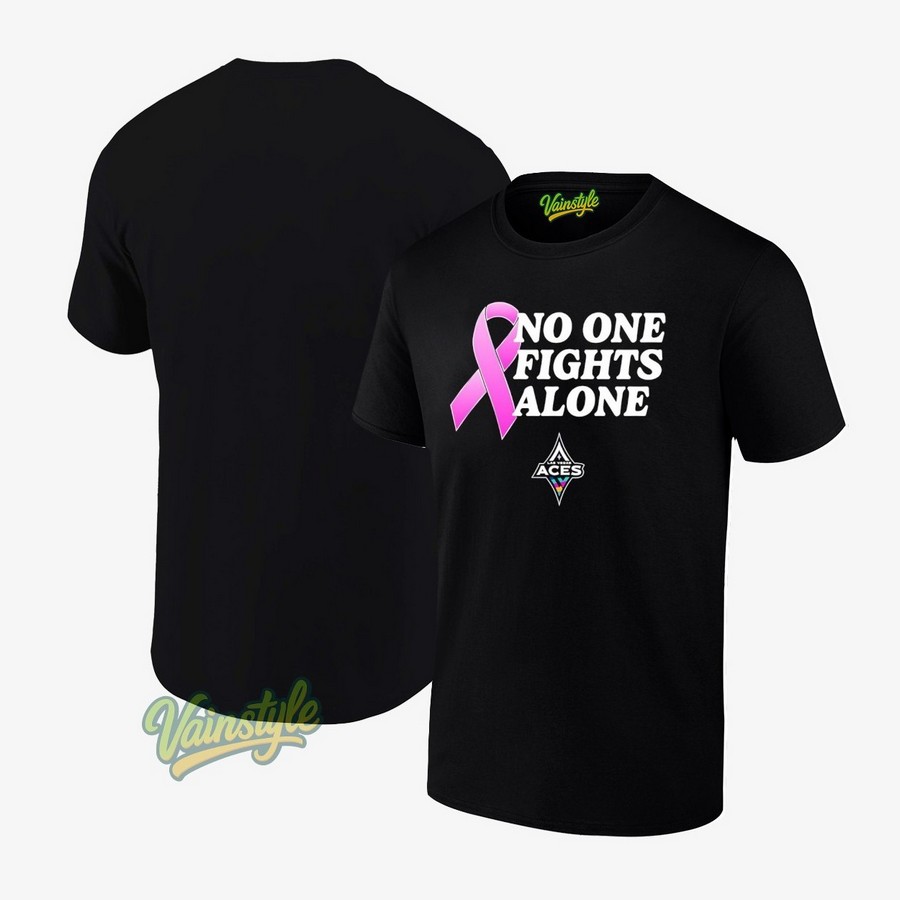 Las Vegas Aces Basketball No One Fights Alone Wnba Champions 2025 T-Shirt Las Vegas Aces Basketball No One Fights Alone Wnba Champions 2025 T-Shirt