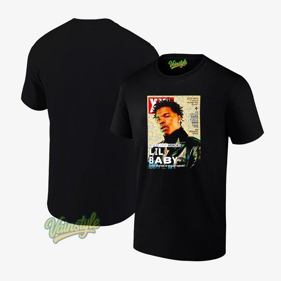 Lil Baby Hip-Hop's New Heroes Juice Wrld I Wanna Change The World T-Shirt Lil Baby Hip-Hop's New Heroes Juice Wrld I Wanna Change The World T-Shirt
