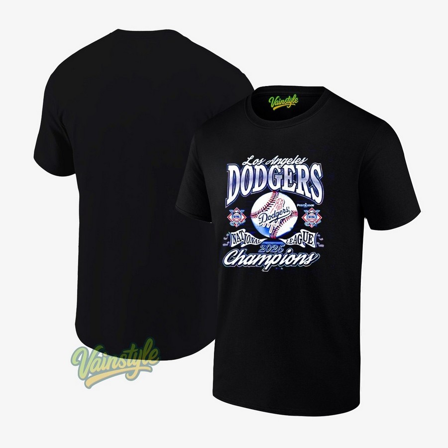 Los Angeles Dodgers National League Champions 2025 Both Of Logo T-Shirt
