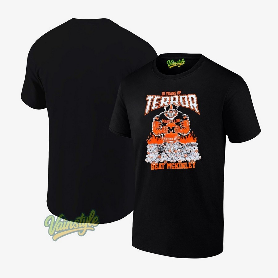 Massillon Tigers Beat Mckinley Bulldogs 10 Year Of Terror Victory Bell T-Shirt