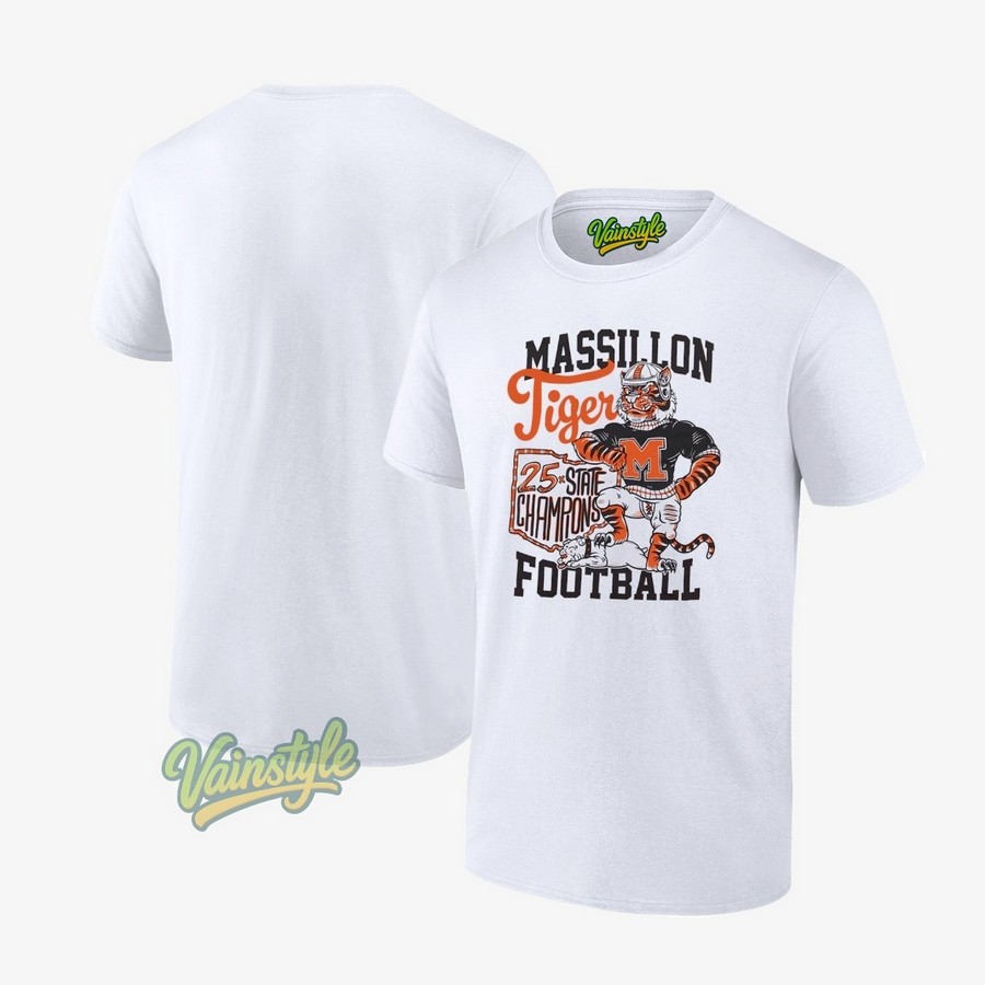 Massillon Tigers Football 25x State Champions T-Shirt