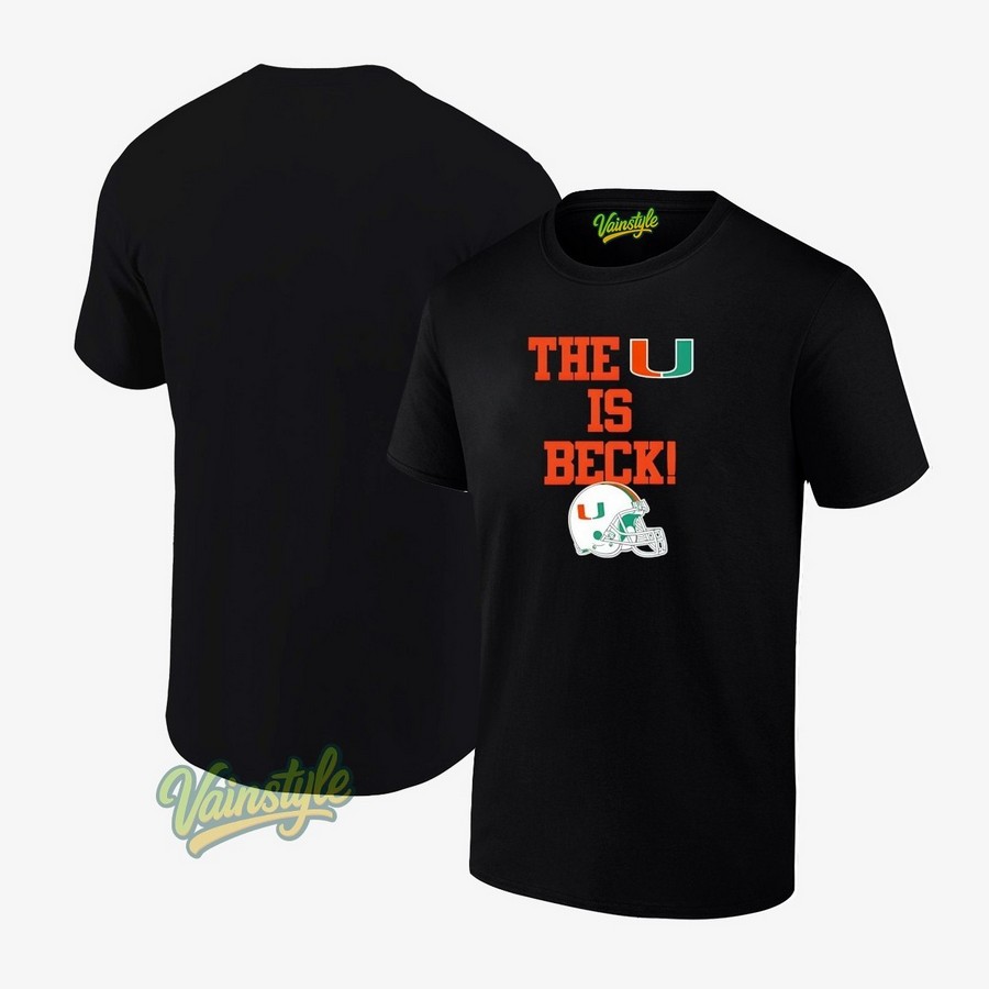 Miami Hurricanes The U Is Beck Football T-Shirt Miami Hurricanes The U Is Beck Football T-Shirt
