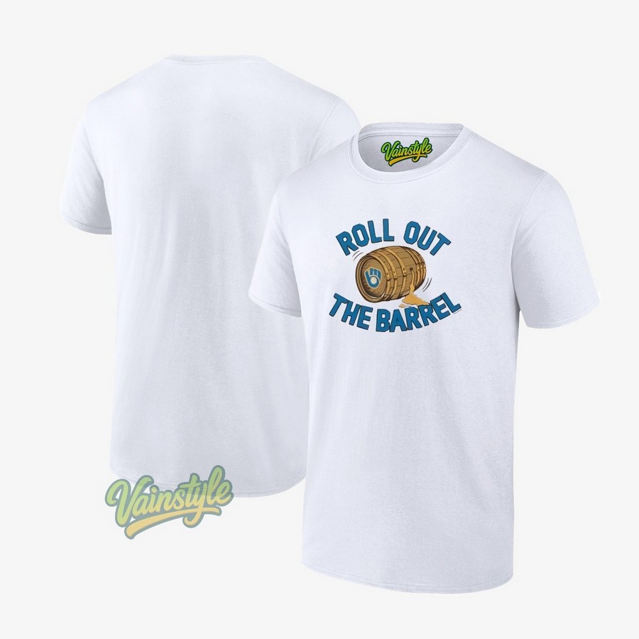 Milwaukee Brewers Gold Roll Out The Barrel T-Shirt Milwaukee Brewers Gold Roll Out The Barrel T-Shirt