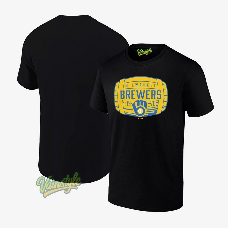 Mlb Milwaukee Brewers 1970 Barrel T-Shirt