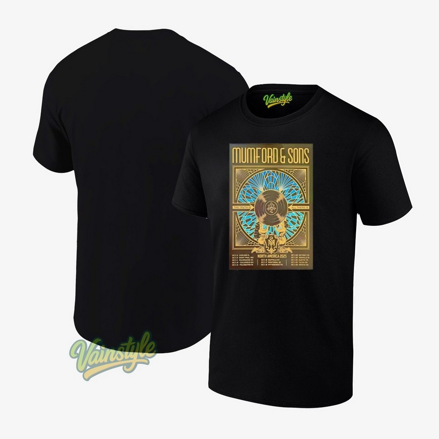 Mumford And Sons North America 2025 Poster T-Shirt Mumford And Sons North America 2025 Poster T-Shirt