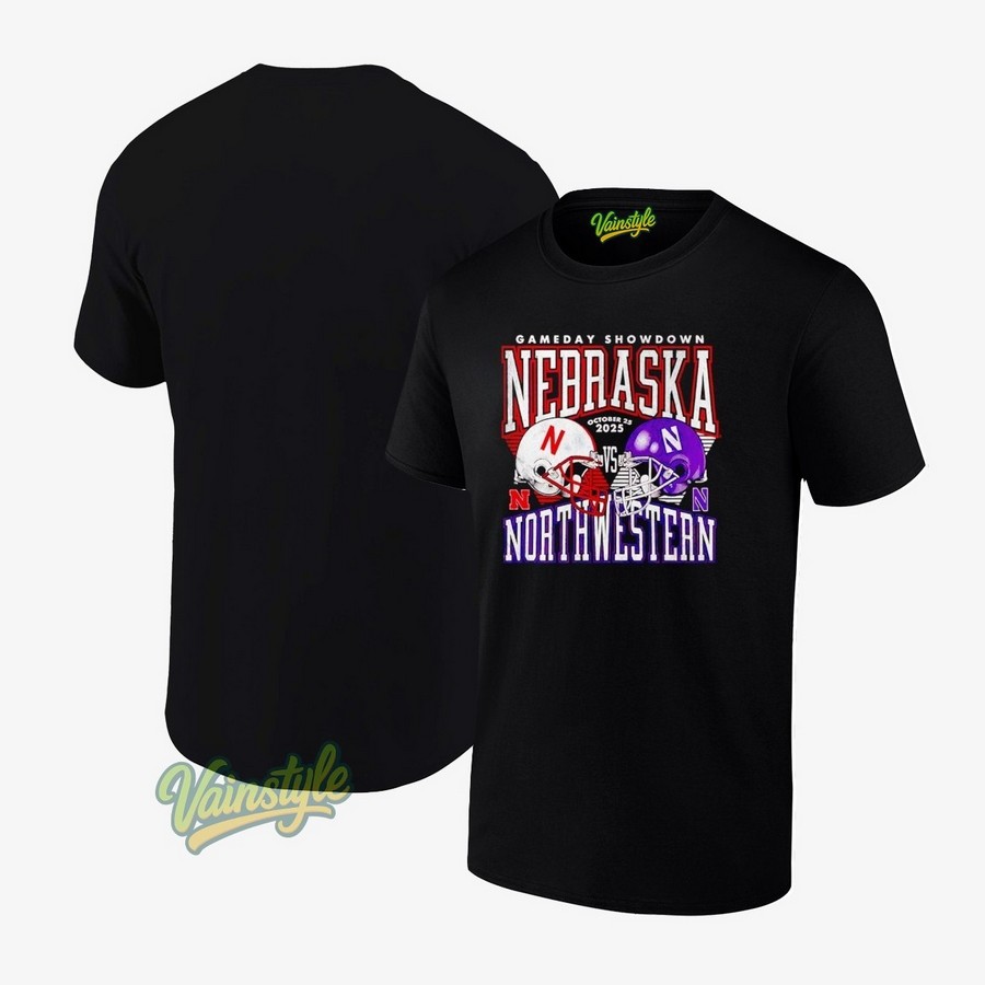 Nebraska Cornhuskers Vs Northwestern Wildcats Gameday Showdown Oct 25th 2025 Logo T-Shirt