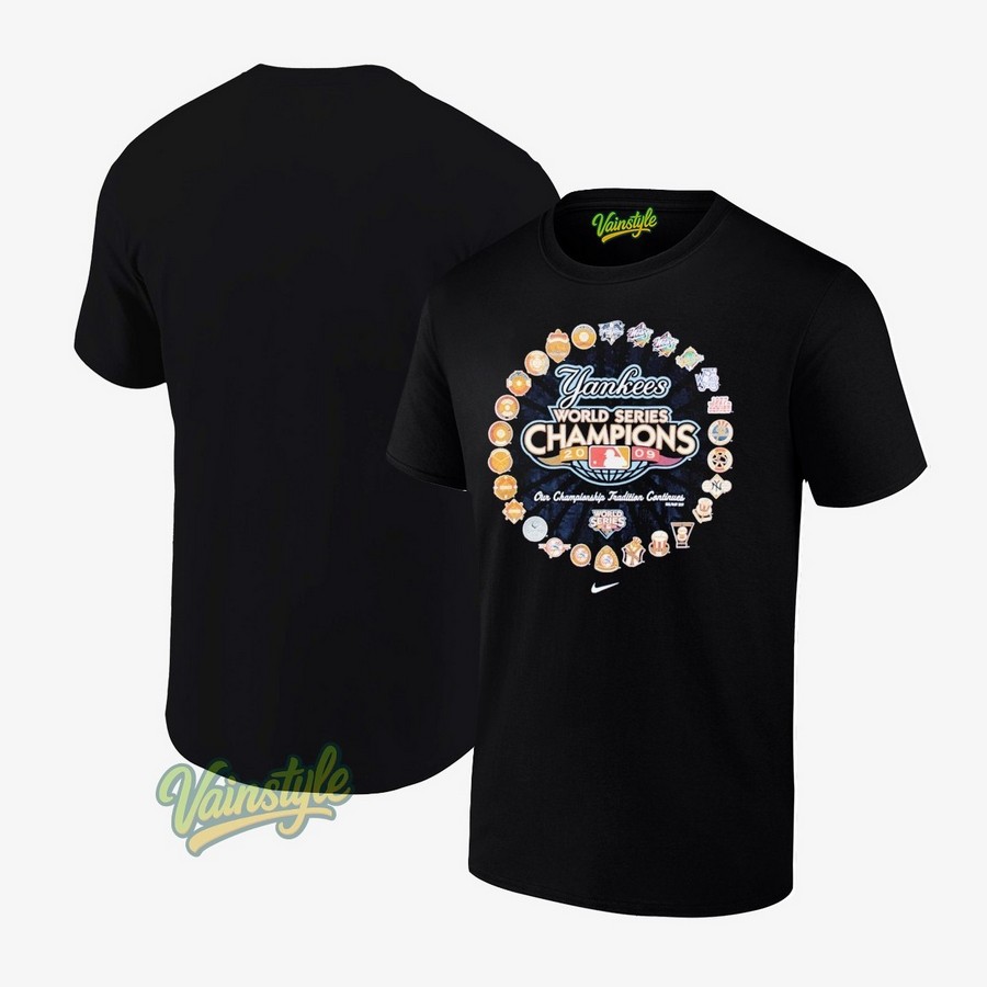 New York Yankees World Series Champions All Team Logo T-Shirt New York Yankees World Series Champions All Team Logo T-Shirt